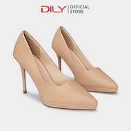 Giày cao gót nữ DILY đế đúp gót nhọn thanh lịch cao 10cm giày bít mũi nhọn tôn dáng AA0450