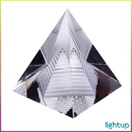 Fashion Artificial Egyptian Clear K5 Crystal Quartz Pyramid Meditation Decor [R/13]
