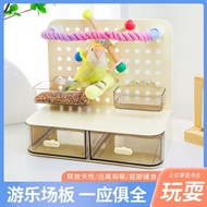 Parrot Hole Board Playground Stand Wind Entertainment Rack Shelf Bird's Nest Decoration Practical Pe