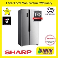 Sharp 500L Side by Side Refrigerator SJX-508MS Fridge Peti Sejuk SJX508MS Freezer