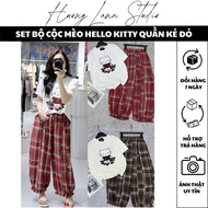 HELLO KITTY RED PANTS SET