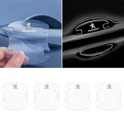 4pcs transparent door bowl anti-scratch protective stickers For Peugeot 608 107 BB1 HX1 Partner 3008