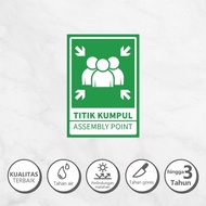 Assembly point Sign Sticker Solution assembly point Sticker/ Gathering point Sticker/ Sign Sticker/ 