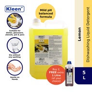Kleen D Wash Dishwashing Liquid Detergent (KC 105) 5L/ 5000ML Lemon Concentrated Dishwash Mild To Ha