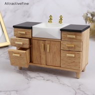 [AttractiveFine] 1/12 Dollhouse Miniature  Wash Basin Cabinet Bathroom Furniture Toys Att