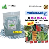 5kg Baja Mutiara Subur Biru NPK 16.16.16 Fertilizer (PLANT BUILDER)