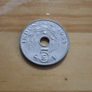 Uang 5 Sen tahun 1954