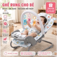Iiko Brand Baby Reclining Chair Rocking Chair with Music and Hanging Bar Toys for Children 0-4 Years