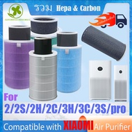 🔥 ของแท้ 🔥 สำหรับ แผ่นกรอง ไส้กรองอากาศ xiaomi แท้ รุ่น 2/2S/2H/2C/3H/3C/3S/pro filter air purifier ไส้กรองเครื่องฟอกอากาศแบบเปลี่ยน แผ่นกรองอากาศ hepa+carbon กันฝุ่น PM2.5 แบคทีเรีย สินค้า OEM กรอง