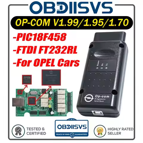 Opcom Diagnostic Tool For Opel V1.70/1.99/1.95 With PIC18F458 FTDI Chip CAN BUS For Opel Flash Firmw