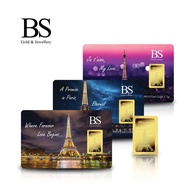 BS Jewellery Emas 999.9 Goldbar Menara Eiffel 1.0g / 0.50g - F31