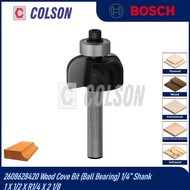 COLSON BOSCH 2608628420 Wood Cove Bit (Ball Bearing) 1/4” Shank 1 X 1/2 X R1/4 X 2 1/8