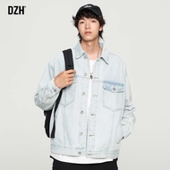 Men's Light Color Washed Denim Jacket Men's Spring and Autumn Stylish Niche 2023 New Coach Jacket Denim Coat