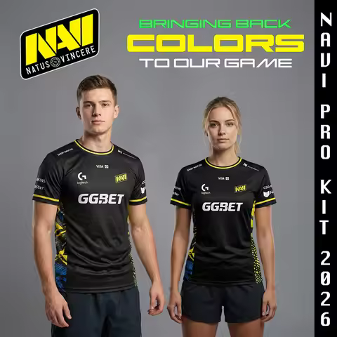 2026 NAVI Esports Club New Jersey T-shirt CS2 Major Game Breathable Short-sleeved Top Men Women Casu