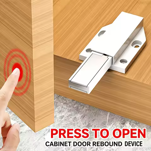 Stainless Push To Open Cabinet Latch Magnetic Touch Catch Hidden Drawer Wardrobe Press Rebound Opene