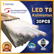 [SIRIM] LED T8 Tube Light 10W 20/22W 2ft 4ft Lampu Kalimantan Fluorescent Tube Lampu Panjang  Daylight Warm Cool (30PCS)