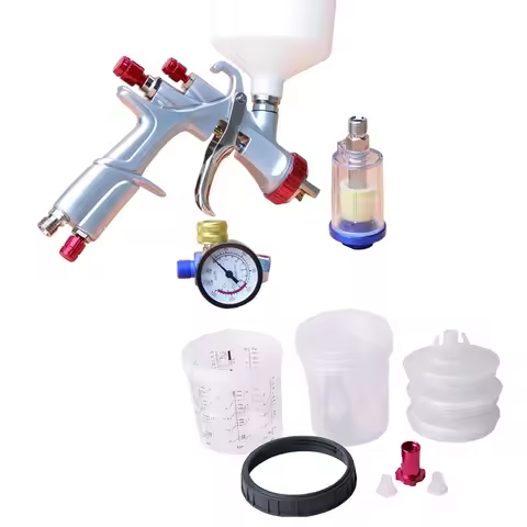 YT160 LVLP Air Spray Gun with Mixing Cup, Air paint gun with Disposable Paint Cup,YT160 Paint Spraye