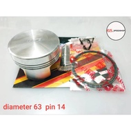 Piston Seher Casting Kit RC3 Universal Model Blank or Non-Cut Type Ring RIK Diameter Size 60mm 61mm 
