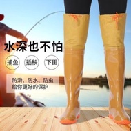 Rain Pants With Rain Boots, One-piece Rain-proof Shoes And Pants, One-piece Half-body Waders, Over