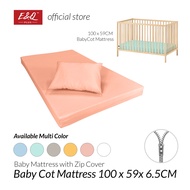 ENQ Baby Mattress / Baby Cot Tilam / Color Zip Cover 100CM x 59CM x 6.5CM / Color Baby Mattress