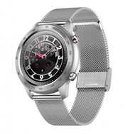 MX5智慧藍牙通話手錶心率血壓血氧睡眠監測運動計步手環（銀鋼）