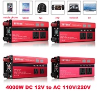 DC 220V 12V To AC 110V/220V Solar Power Inverter Peaks Voltage Transformer Converter Car Inverter Sine Wave Inversor 4000W