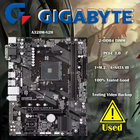 Gigabyte GA-A320M-S2H Original NEW Motherboard AMD Socket LGA 1151 DDR4 USB3.0 SATA3.0 VGA+DVI+HDMI