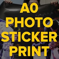 A0 Photo Sticker Print | Custom Size | Large Format | High Quality | Vinyl Sticker for Sinta & more