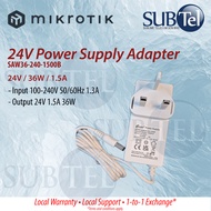 Mikrotik SAW36-240-1500B Power Supply Adapter White 24V 1.5A Power adapter, UK type 3-Months Warrant