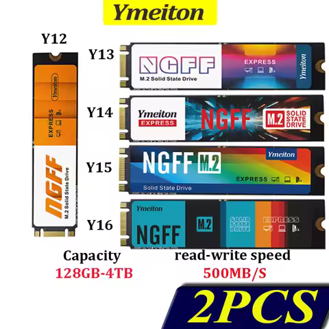 2PCS Ymeiton NGFF SSD M.2 SATA 128gb 256 gb 512gb 1TB 2TB 4TB HDD NGFF SSD 2280mm Hard Drive for Des