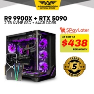 Armaggeddon Ryzen 9 9900X +  RTX 5090 Custom Gaming PC Desktop 2TB SSD 64GB RAM