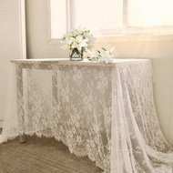 Aksesori Pakaian Pengantin Sulaman Lace Putih Alas Meja Kain Renda Penuh Y Hiasan Tirai Sofa