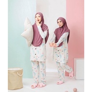 [READY STOCK] Baju tidur muslimah Tajima Pyjamas labuh | FREE Gift by Jelita Wardrobe