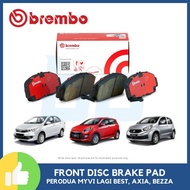 BREMBO PERODUA AXIA, BEZZA, MYVI LAGI BEST FRONT DISC BRAKE PAD