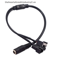 # thehear # DC 5521 to 4Pin PWM 4 Pin 2 Wayputer PC Router Fan Power Adapter Cable 12V .