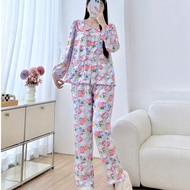 Pants 99cm long - Lady's Buttoned Lotus Collar Tole Set