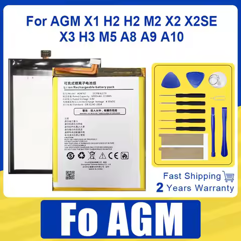 New AGMX2 AGMH3 AGMA8 AGMX3 AGMA9 AGMX1 AGMM2 Battery For AGM X1 H2 H2 M2 X2 X2SE X3 H3 M5 A8 A9 A10