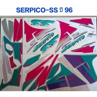 Kawasaki Serpico Sticker 1996 Black Car Bright Colors Strong Adhesive