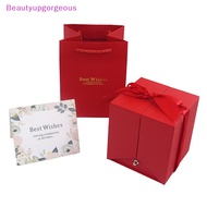 Beautyupgorgeous Necklace Gift Box Rose Romantic Love Jewelry Gift Box Double Door Open Jewelry Box Present Valenes Day Gift