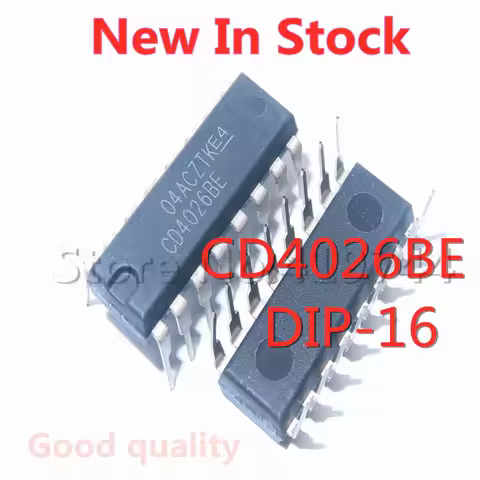 5PCS/LOT CD4026BE CD4026 DIP-16 logic chip decimal counting/divider In Stock NEW original IC