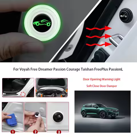 4pcs Car Door Silicone Pad Silicone Door Shock Pad For Voyah Free Dreamer Passion Courage Taishan Fr
