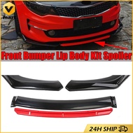 4PCS/Set Universal Front Bumper Lip Chin Car Front Lip Chin Bumper Lip Body Kit Spoiler Splitter Spo