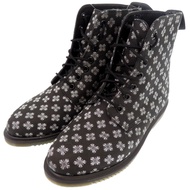 全新 Dr. Martens Kathleen 七孔靴，全身印花，23cm 碼，黑色帆布，2050 [二手] Dr.Martens