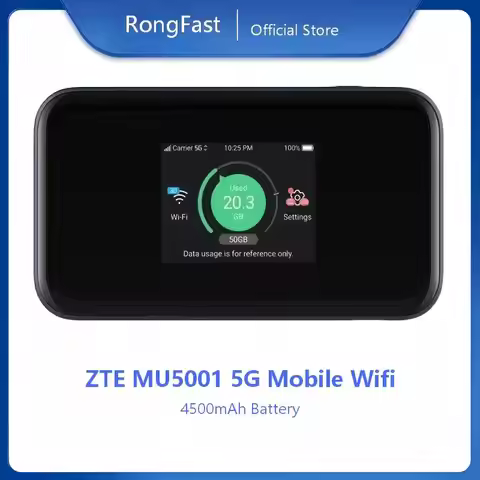 ZTE MU5001 5G Mobile Wifi Router SDX55 Chipset WIFI6 1800M Pocket WiFi 4500mAh Battery Wireless Hots