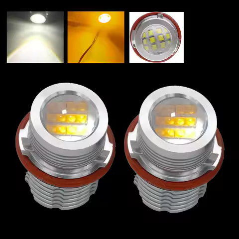 2x 60W YELLOW E39 LED Angel Eye Halo Light Bulb WHITE FOR BMW E83 E59 E53 E60 E63 E64 E65 6312691609