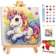Paint by Numbers Kit for Kids with Frame, Unicorn Paint by Numbers for Kids Ages 4-8-12, DIY Unicorn