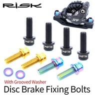 RISK M6x18 Titanium Bicycle Disc Brake Caliper Bolts 4PCS