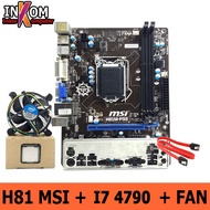 Motherboard Package H81 Plus Processor I7 4790 Fan LGA 1150 DDR3