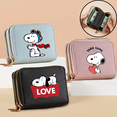Snoopyed High End Large Capacity Wallets for Women Anime Fashion Money Bag Female Portable Good-look