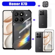 ShockProof Case for Honor X7D Tempered Glass 4 in 1 Honor X7C X6C X8C Honor 400 Smart 200 Smart Scre